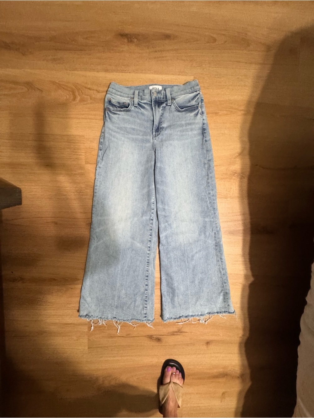 pistola Light Wash Wide-Leg Jeans - Light Blue